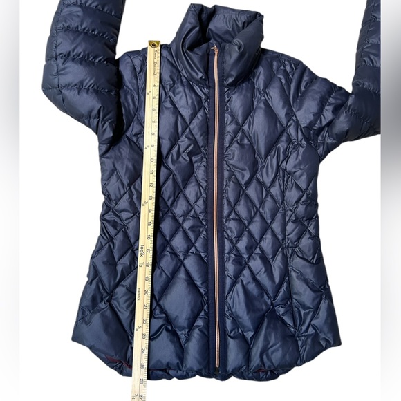 Athleta RESPONSIBLE DOWN JACKET Navy Puffer Jacket, Size Small P - Picture 7 of 10